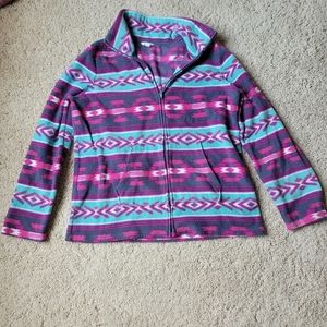SONOMA Tribal Print Fleece Turtleneck Sweater Size L